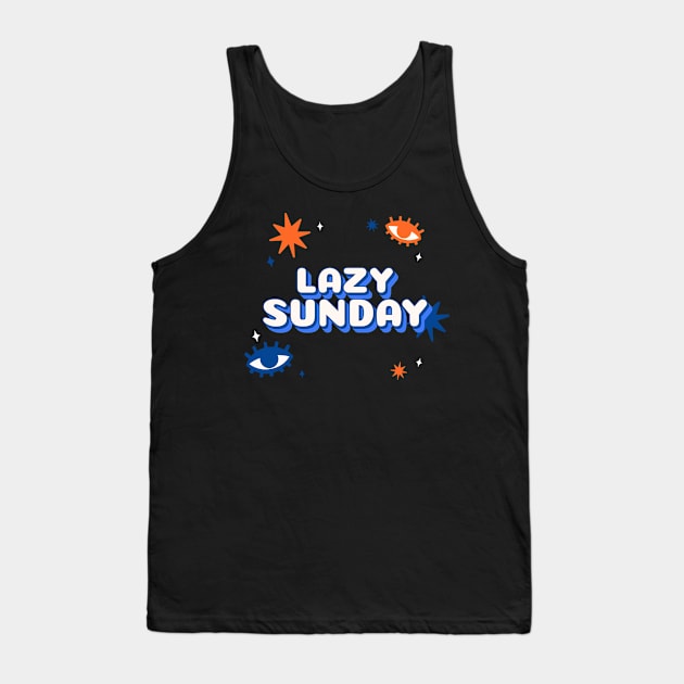 Lazy Sunday Shirt Tank Top by PreemTees